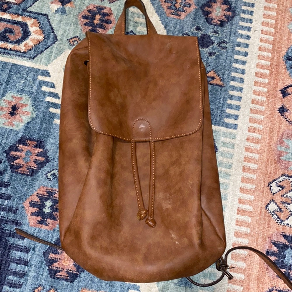 Leather backpack